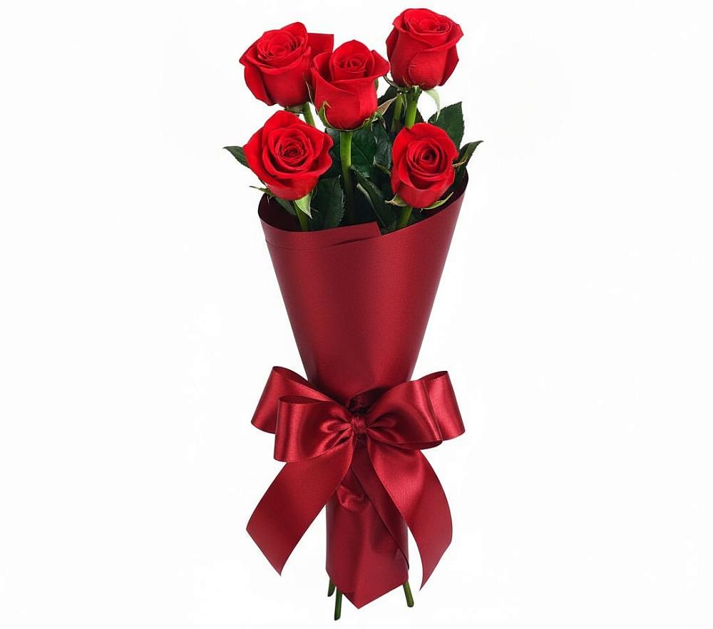 Букет 5 Красных роз Эдлесс Лав в Костроме