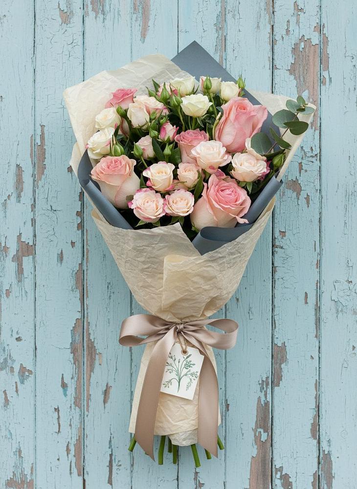 Букет нежный и розовый в Костроме Букет цветов из: Розы в Костроме