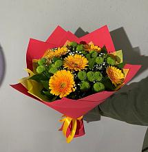 Букет цветов из:  Герберы и Хризантемы в Костроме