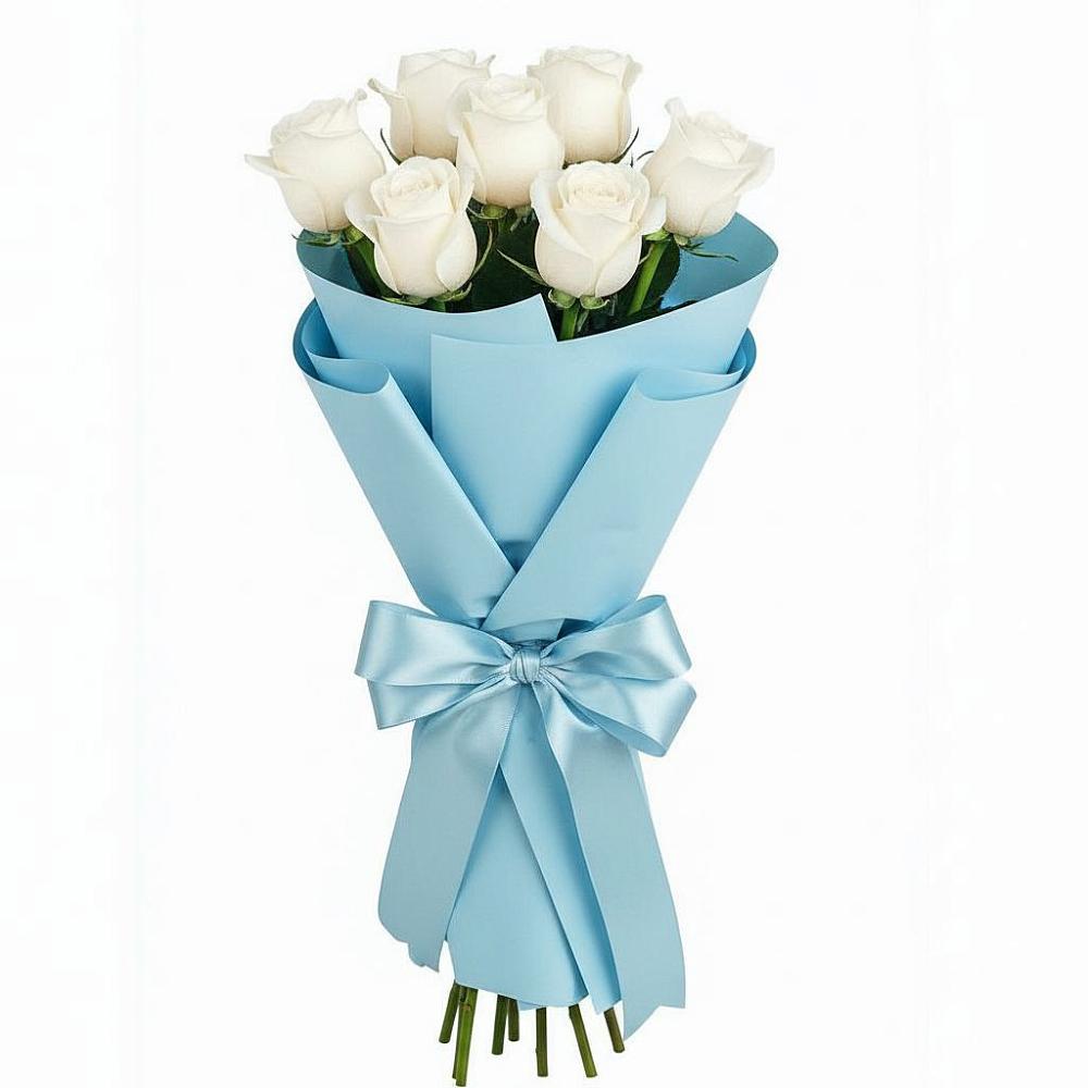 7 Белых роз Проуд в Костроме Букет 7 белых роз Проуд в Костроме