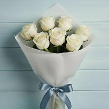 7 Белых роз Эдлесс Лав в Костроме Букет 7 Белых роз Эдлесс Лав в Костроме