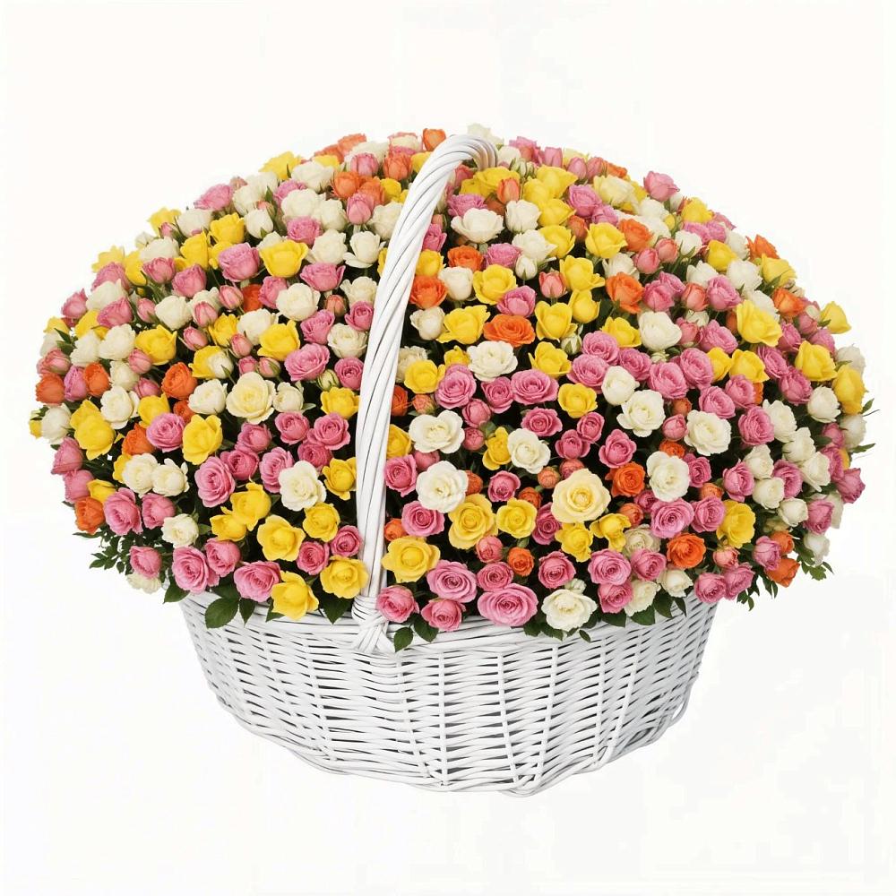 Премиум корзина Кустовых Роз в Костроме Премиум букет из: Розы в Костроме