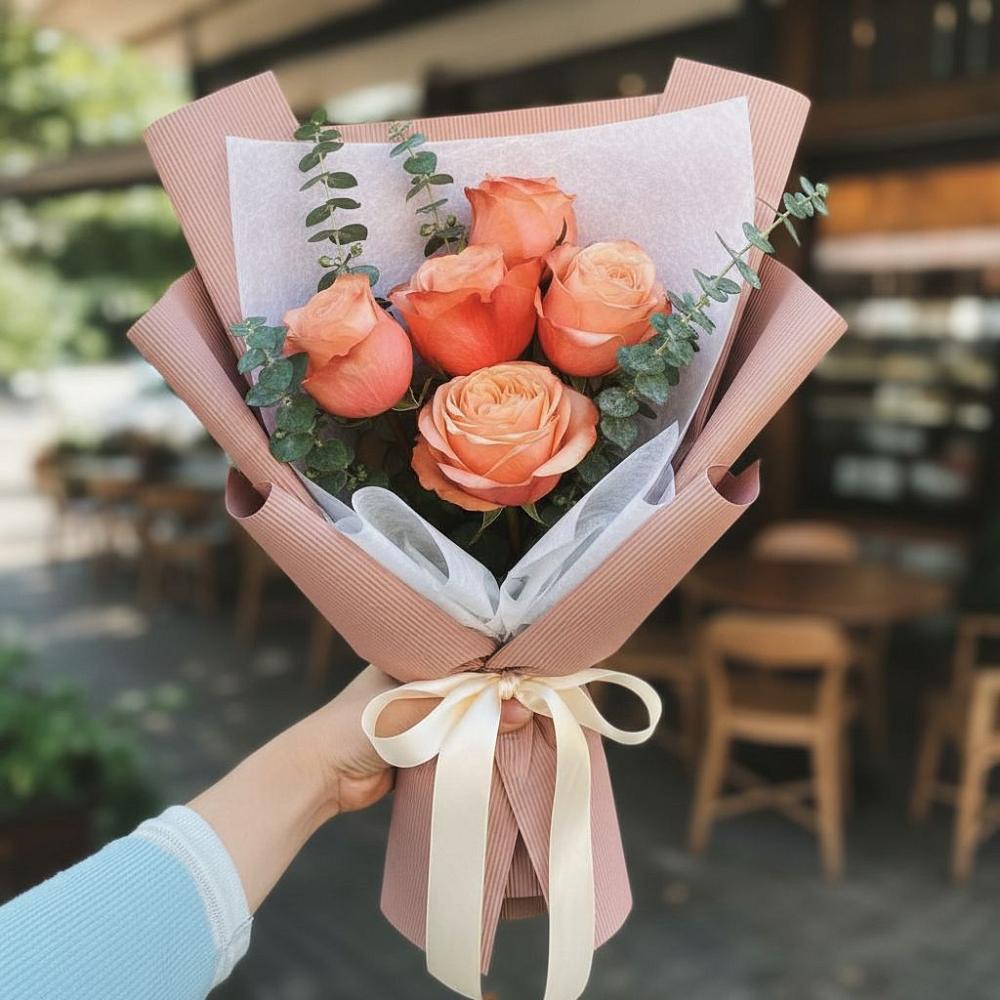 Букет персиковый аромат в Костроме Букет цветов из: Розы в Костроме