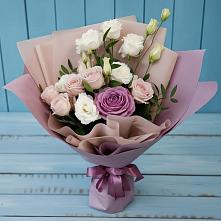 Букет цветов из:  Розы и Лизиантусы #REPLACE_PRED# Костроме