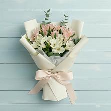 Букет Утренний поцелуй в Костроме Букет цветов из:  Альстромерии в Костроме
