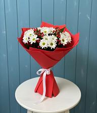 Букет ягоды на снегу в Костроме Букет цветов из:  Хризантемы в Костроме