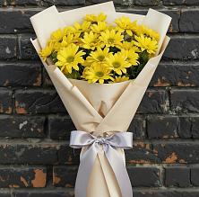 Букет Желтое настроение в Костроме Букет цветов из:  Хризантемы в Костроме