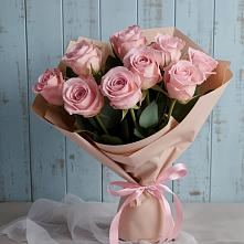 9 розовых роз в Костроме Букет цветов из:  Розы в Костроме