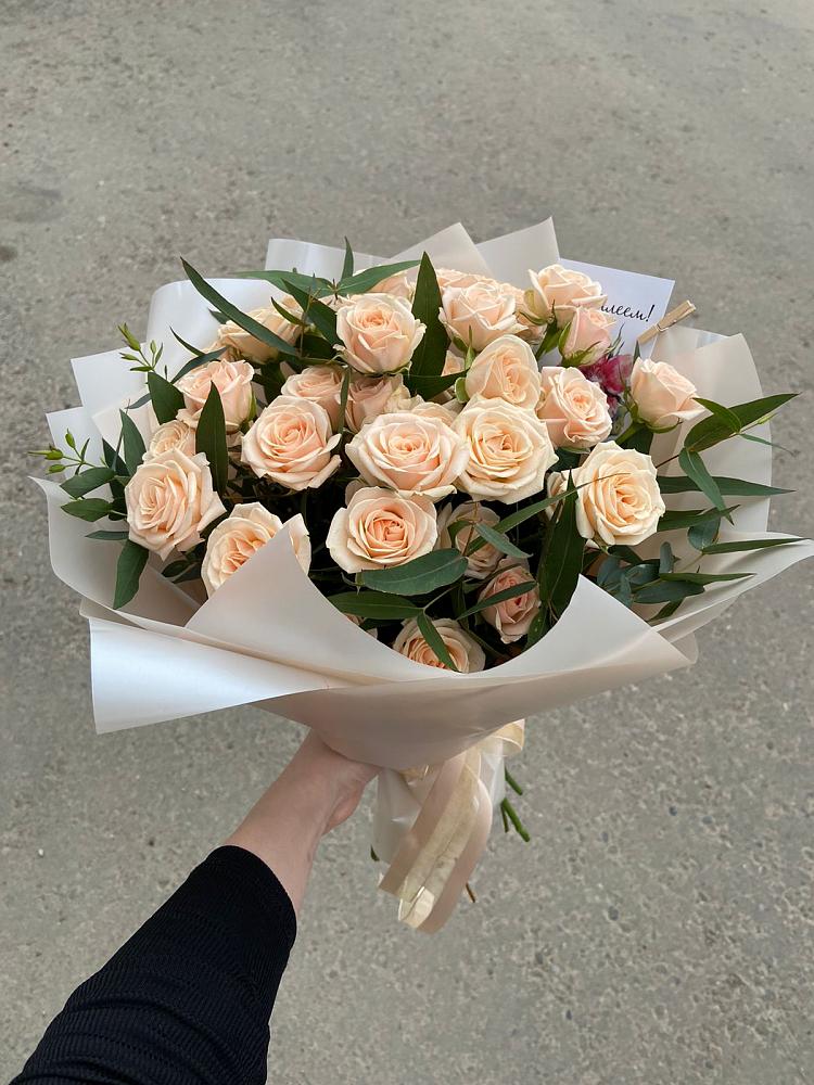 Букет Кремовые розы Латте в Костроме