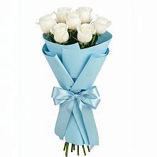 7 Белых роз Проуд в Костроме Букет 7 белых роз Проуд в Костроме