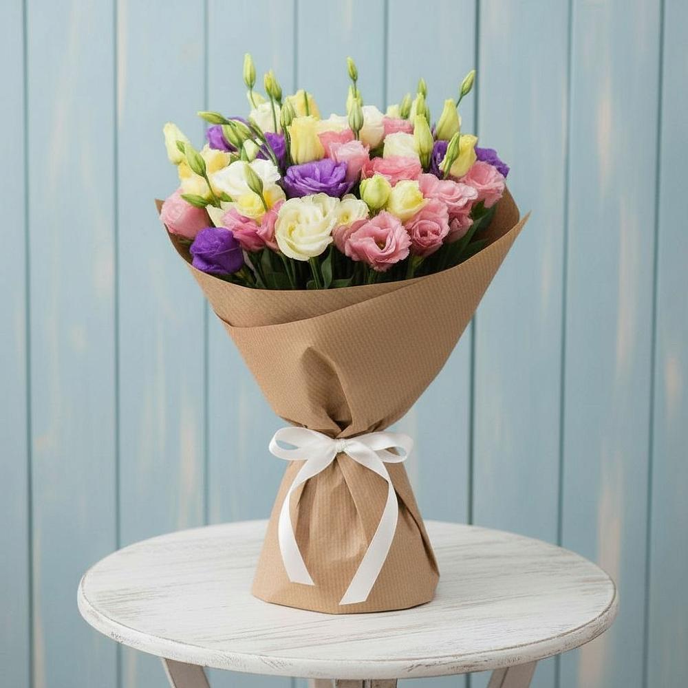 Букет Цветная эустома в Костроме Букет цветов из: Лизиантусы в Костроме