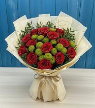 Букет Стихотворение в Костроме Букет цветов из:  Розы и Хризантемы в Костроме