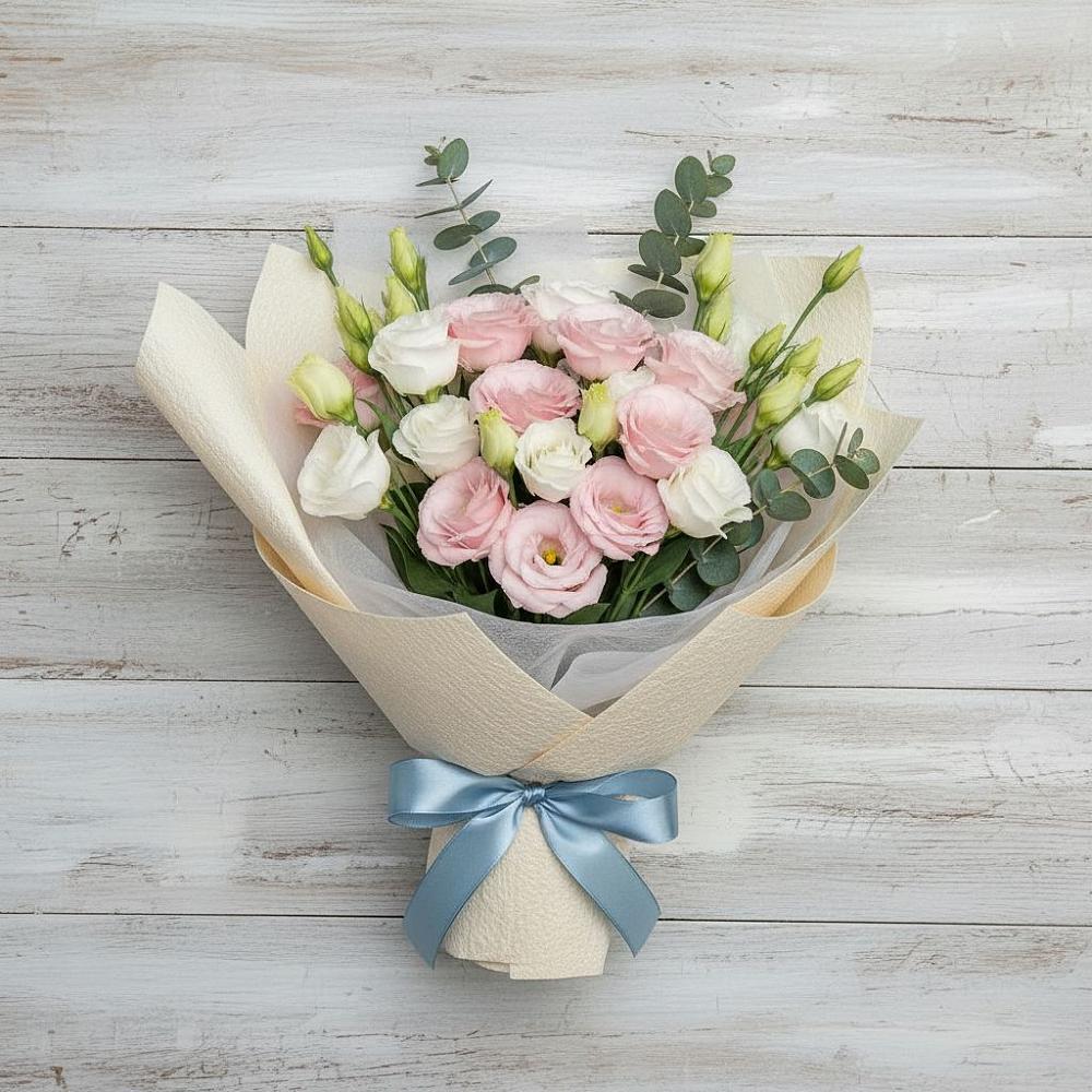 Букет шампанское в Костроме Букет цветов из: Лизиантусы в Костроме