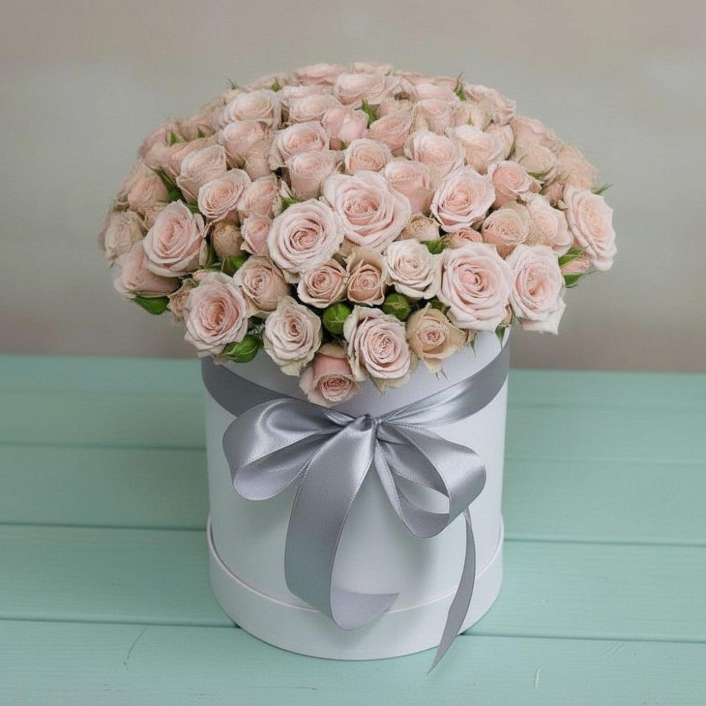 Композиция утонченная красота в Костроме Цветочная композиция из Розы в шляпной коробке в Костроме